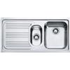 Franke Lavello 1.5 vasche in inox argento FRANKE RRX 651 L 50 x L 100 cm, sgocciolatoio a sinistra