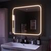 SENSEA Specchio Remix con illuminazione integrata bagno rettangolare SENSEA L 90 x H 80 x P 3 cm grigio / argento