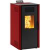 Invicta Stufa a pellet ventilata INVICTA Vieste 7 plus 7.3 KW rossa