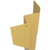 STEELMI Gamba per mobili STEELMI TITI in acciaio dorato opaco L 15 x P 15 x H 72 cm