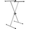 STEELMI Gamba per mobili regolabile a X STEELMI Ibex in acciaio argentato satinato L 60 x P 58 x H max 110 cm