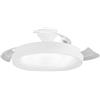 Philips Ventilatore da soffitto LED Bliss pale retrattili trasparenti, struttura bianca PHILIPS