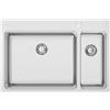 RODI Lavello semincasso 2 vasche in inox argento RODI Una 72 L 75.5 x L 50.5 cm