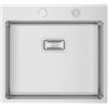 RODI Lavello semincasso 1 vasca in inox argento RODI Box Lux 57 L 55 x L 50.5 cm