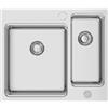RODI Lavello semincasso 2 vasche in inox argento RODI Una Reverse 60 L 59 x L 50.5 cm