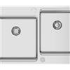 RODI Lavello semincasso 2 vasche in inox argento RODI Una Reverse 81 L 81 x L 50.5 cm