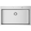 RODI Lavello semincasso 1 vasca in inox argento RODI Box Lux 76 piletta tonda L 79 x L 50.5 cm