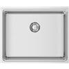 RODI Lavello quadrato 1 vasca in inox argento RODI Una 50 L 54 x L 44 cm