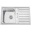 RODI Lavello semincasso 1 vasca in inox argento RODI Urban 80 B L 50 x L 80 cm, reversibile
