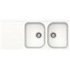 Schock Lavello 2 vasche in quarzo bianco SCHOCK LITD200A01N L 116 x L 50 cm, reversibile