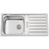 RODI Lavello semincasso 1 vasca in inox argento RODI Urban 105 B L 100 x L 50 cm, reversibile