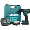 Makita Trapano a percussione a batteria MAKITA DHP490WVE 18 V 2 Ah, 2 batterie in valigetta in plastica