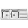 RODI Lavello sopratop 2 vasche in inox argento RODI Urban 120 L 120 x L 50 cm, reversibile