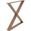 STEELMI Gamba per mobili a X STEELMI Cross in acciaio rame opaco L 78 x P 8 x H 8 cm