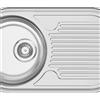RODI Lavello semincasso tondo 1 vasca in inox argento RODI Semi Dueto L 84.7 x L 44.4 cm, reversibile