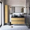 Leroy Merlin Mobile bagno sospeso con lavabo, top incluso L 120 x H 58 x P 48.1 cm rovere rigato 4 cassetti Studio