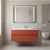 Leroy Merlin Mobile da bagno sospeso sotto lavabo Niwa 2 cassetti ideale per doppia vasca L119.5 x H50 x P45.5cm paprika cannettato