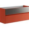 Leroy Merlin Mobile da bagno sospeso sotto lavabo Niwa 2 cassetti ideale per doppia vasca L119.5 x H50 x P45.5cm paprika e grigio carbone cannettato