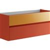 Leroy Merlin Mobile da bagno sospeso sotto lavabo Niwa 2 cassetti ideale per doppia vasca L119.5 x H50 x P45.5cm parika e senape opaco cannettato