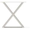 STEELMI Gamba per mobili STEELMI INCROCIATO in acciaio cromo opaco L 38 x P 8 x H 40 cm
