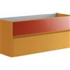 Leroy Merlin Mobile da bagno sospeso sotto lavabo Niwa 2 cassetti ideale per doppia vasca L119.5 x H50 x P45.5cm senape paprika cannettato
