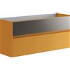 Leroy Merlin Mobile da bagno sospeso sotto lavabo Niwa 2 cassetti ideale per doppia vasca L119.5 x H50 x P45.5cm senape e grigio carbone cannettato