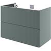 SENSEA Mobile da bagno sottolavabo Neo Groove L90 X P48 X H70 due cassetti, verde salvia cannettato