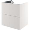 SENSEA Mobile da bagno sottolavabo Neo Groove L60 X P48 X H70 due cassetti, color bianco lino cannettato