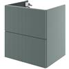 SENSEA Mobile da bagno sottolavabo Neo Groove L60 X P48 X H70 due cassetti, verde salvia cannettato