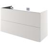 SENSEA Mobile da bagno sottolavabo Neo Groove L120 X P48 X H70 due cassetti, color bianco lino cannettato