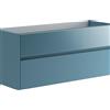 Leroy Merlin Mobile da bagno sospeso sotto lavabo Niwa 2 cassetti ideale per doppia vasca L119.5 x H50 x P45.5cm blu pacifico cannettato
