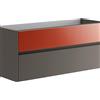 Leroy Merlin Mobile da bagno sospeso sotto lavabo Niwa 2 cassetti ideale per doppia vasca L119.5 x H50 x P45.5cm rosso opaco cannettato