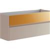 Leroy Merlin Mobile da bagno sospeso sotto lavabo Niwa 2 cassetti ideale per doppia vasca L119.5 x H50 x P45.5cm sabbia e senape opaco cannettato