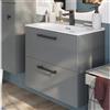 SENSEA Base sospesa Remix 2 cassetti, L60 X P39 X H57.7 grigio cemento