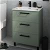 SENSEA Base Remix 3 cassetti, L60 X P45 X H57.7 cm verde mela, con piedini