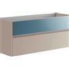 Leroy Merlin Mobile da bagno sospeso sotto lavabo Niwa 2 cassetti ideale per doppia vasca L 119.5 x H 50 x P 45.5 cmsabbia e blu pacifico cannettato