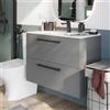 SENSEA Base sospesa Remix 2 cassetti, L80 X P39 X H57.7 cm , grigio cemento