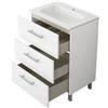 SENSEA Base Remix 3 cassetti, L60 X P39 X H57.7cm bianco lucido, con piedini