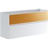 Leroy Merlin Mobile da bagno sospeso sotto lavabo Niwa 2 cassetti ideale per doppia vasca L119.5 x H50 x P45.5cm bianco e senape opaco cannettato