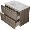 SENSEA Base sospesa Remix 2 cassetti, L80 X P45 X H57.7 cm rovere grigio