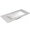 Leroy Merlin Lavabo rettangolare vasca centrale L 100.5 x H 14 x P 46 cm in resina bianco lucido