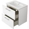 SENSEA Base sospesa Remix 2 cassetti, L60 X P39 X H57.7cm , bianco lucido