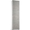 TERRANEO Scarpiera TERRANEO 1 anta apertura battente, doppia profondità L 50 x H 183 x P 30 cm 16 paia, bianco e grigio cemento