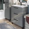 SENSEA Base Remix 3 cassetti L60 X P39 X H57.7 cm grigio cemento, con piedini