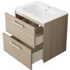 SENSEA Base sospesa Remix 2cassetti, L60 X P45 X H57.7 cm rovere chiaro.