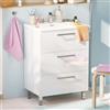 SENSEA Base Remix 3 cassetti L60 X P45 X H57.7 cm bianco, con piedini