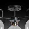 NOVECENTO Plafoniera industriale Maila Ø 53 cm nero IP20, 3XE27