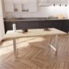 Leroy Merlin Tavolo da pranzo fisso Trapezium in legno massello grezzo di abete naturale per 8 persone L 200 x L 90 X H 75.5 cm