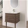 Leroy Merlin Mobile bagno da terra con lavabo L 64 x H 42 x P 50 cm noce, 1 anta per vasca centrale Bohemia