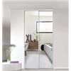 Optimum Kit anta scorrevole con binario OPTIMUM 2 ante specchio argento L 120 x H 270 cm